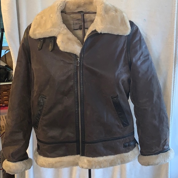 St. John's Bay Other - St. Johns Bay B3 Bomber Leather Jacket Mens Sz Sm